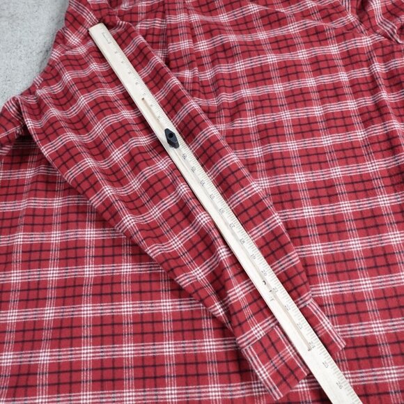 LL Bean Chamois Shirt 2XL Red Plaid Flannel - Picture 7 of 8